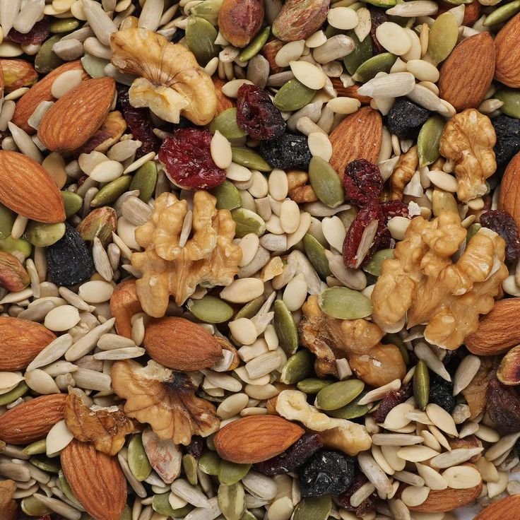 Mixed whole nuts and seeds